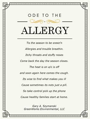 Ode to the allergy