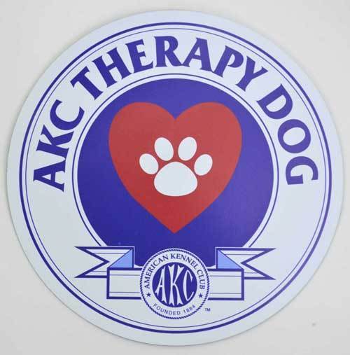 Akc therapy dog badge