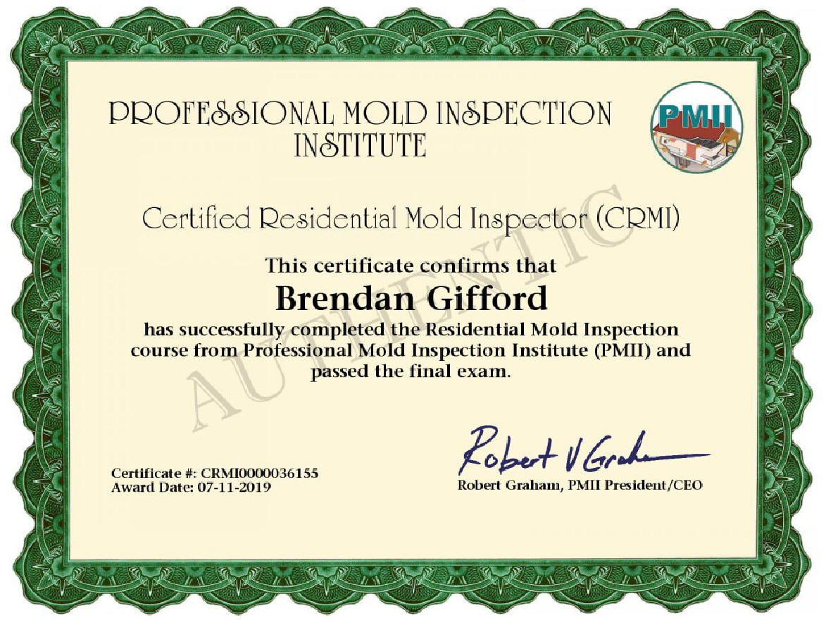 Gifford-crmi-residential-mold-inspector