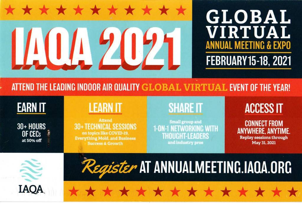 Iaqa 2021 global virtual annual meeting & expo