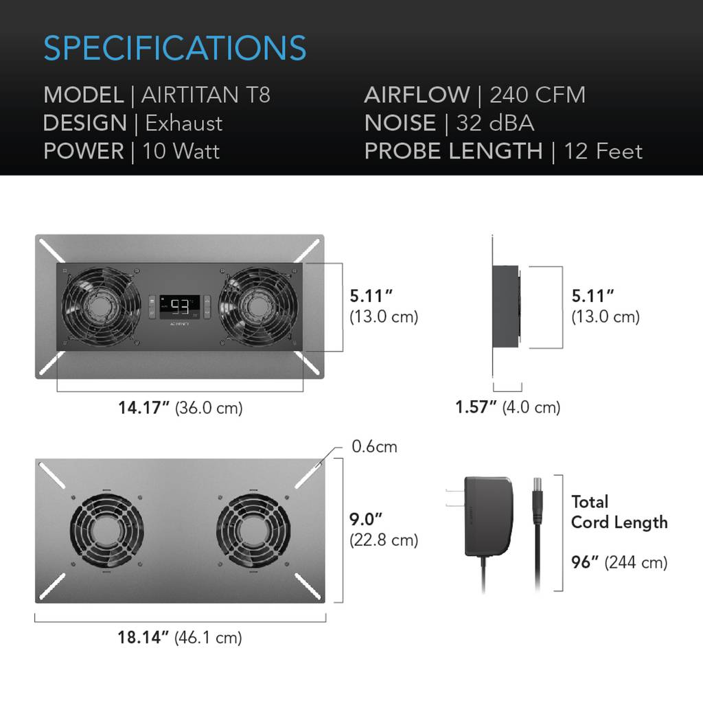 Airtitan t8 specifications