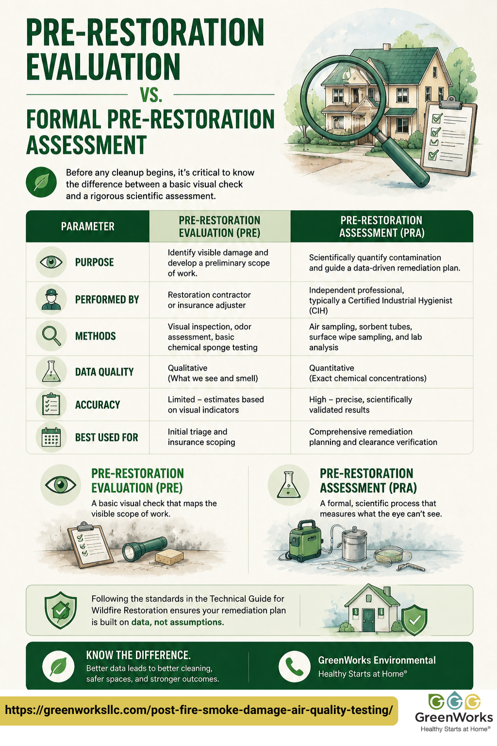 Infographic poster detailing the steps and criteria for pre-restoration evaluation of historical artifacts.