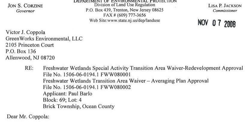 Wetlands permit